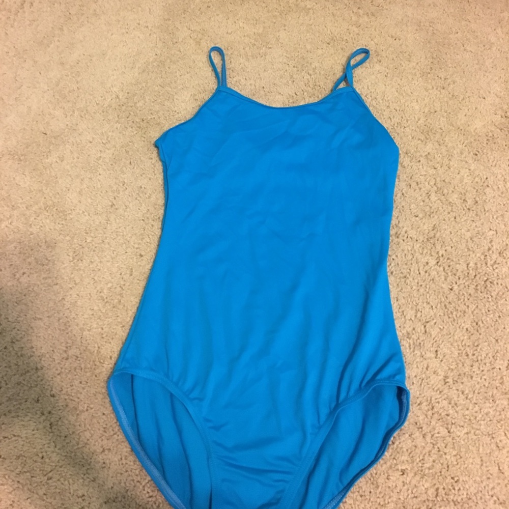 Blue dance leotard