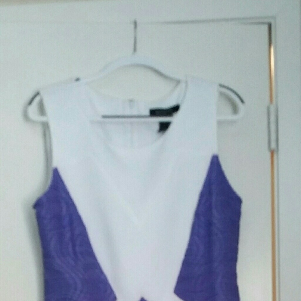 A Lavendar and White dress