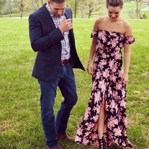 Off the shoulder maxi