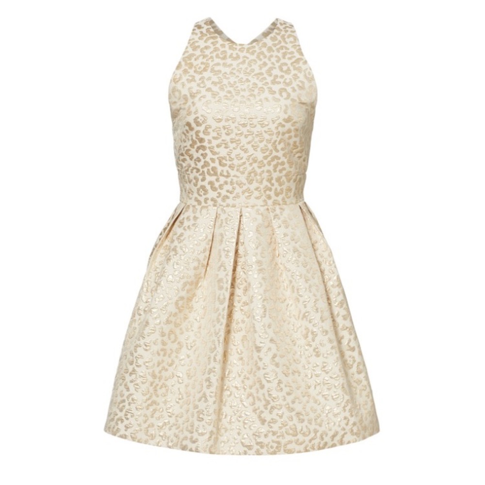 Hutch Gold Leopard Size 6 Dress