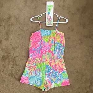 Lilly Pulitzer Peyton Romper and matching headband