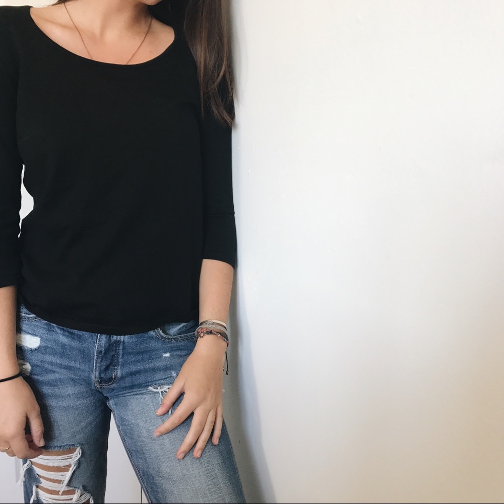 Ann Taylor Petite 3/4 Sleeve Top