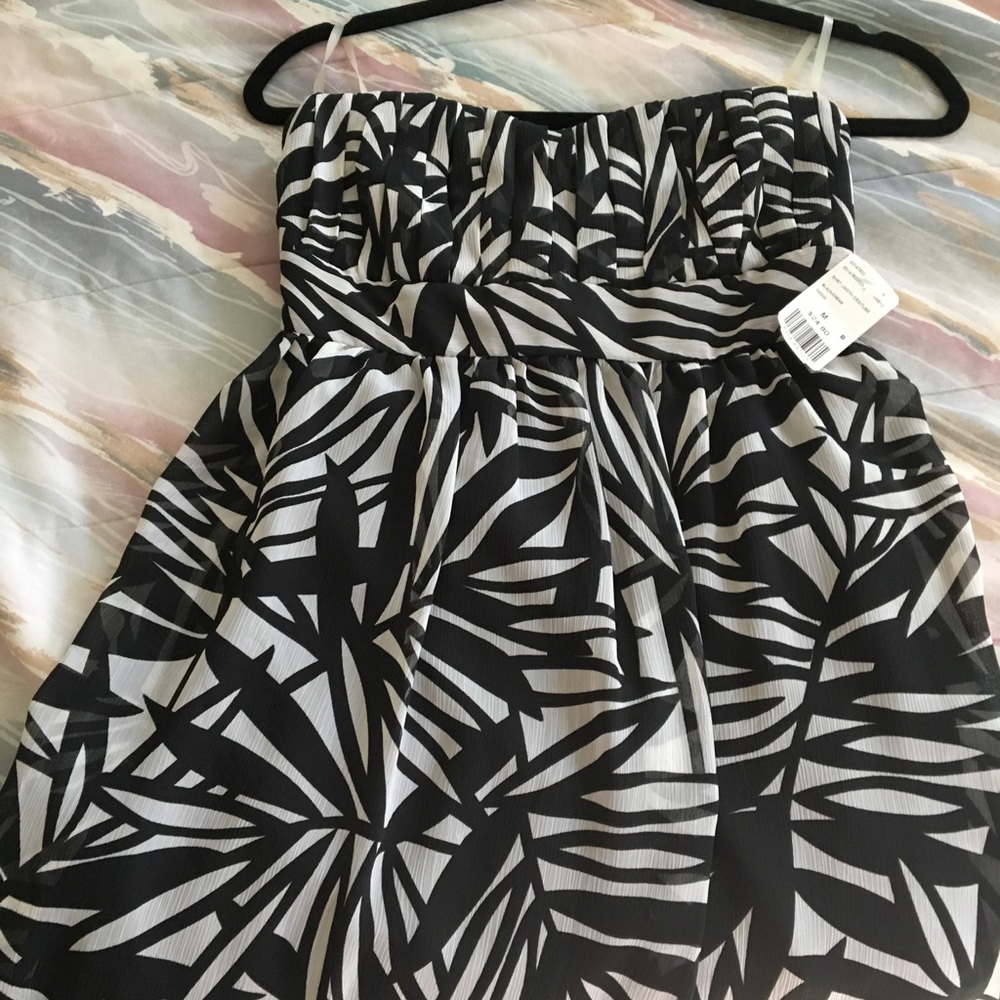 Black and White Tube Top Dress