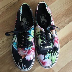 Floral print vans