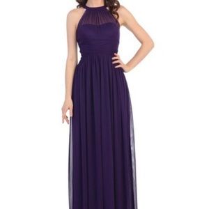 Wine/Burgundy Colored Maxi Bridesmaid Dress, M