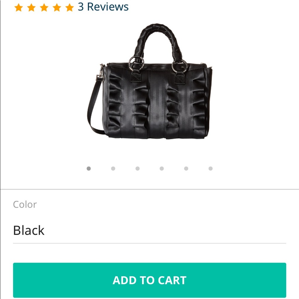 Harvey’s Lola Satchel Handbag.Seatbelt material.