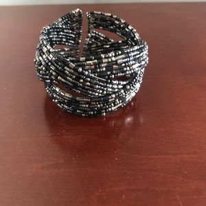 Beaded cuff bracelet