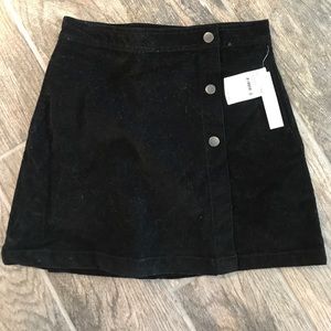 Black Corduroy Skirt w/ pockets