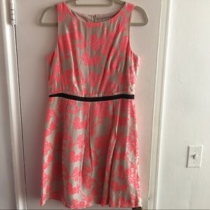 Embroidered LOFT cocktail dress - pink and flirty!
