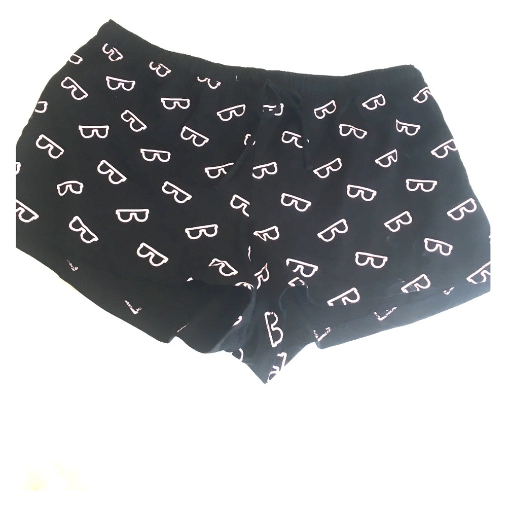 pink and black eyeglass forever 21 pajama shorts