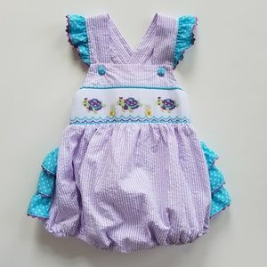 Stellybelly EUC Smocked Turtle Bubble