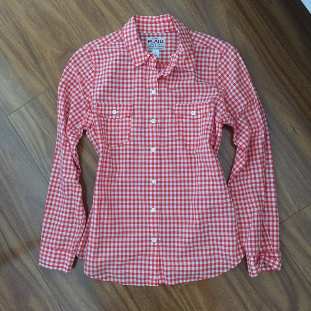 Old Navy Plaid Gingham Button Down Shirt