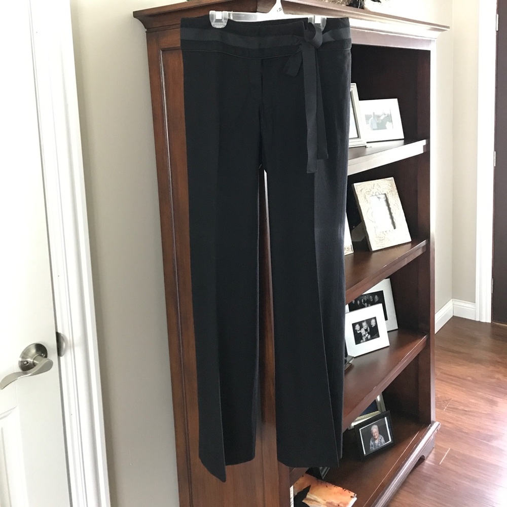 BR wool/cashmere blend pants w/ ribbon tie