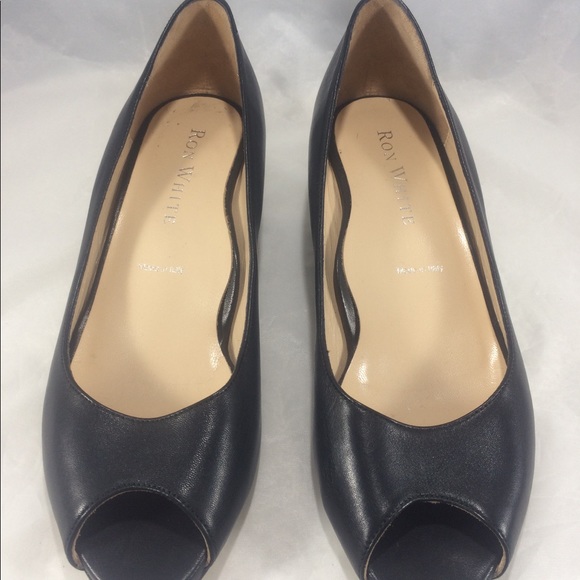 Ron White Open Toed black leather/real Snake Skin - Picture 4 of 8