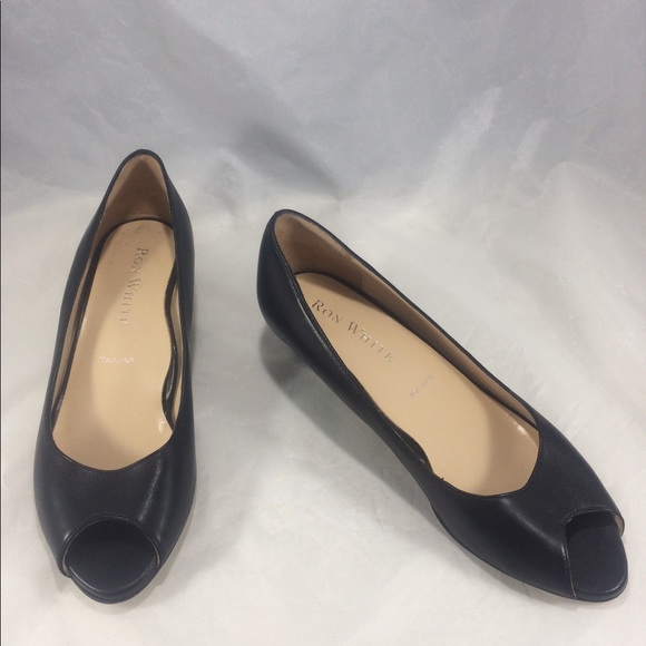 Ron White Open Toed black leather/real Snake Skin - Picture 5 of 8