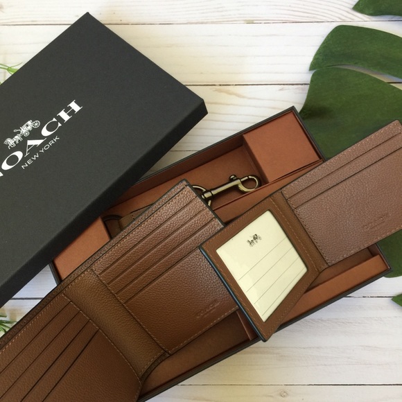 NWT COACH Men ID Wallet  Gift Set - Picture 2 of 8