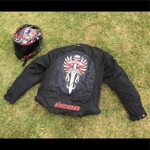 Motorcycle Jacket and Helmet