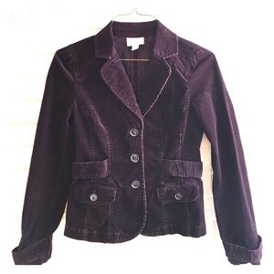 Loft Plum Corduroy Blazer