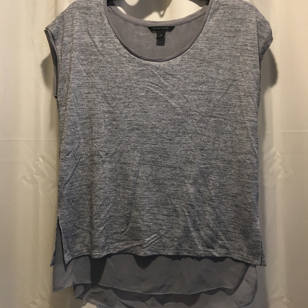 Banana republic T-shirt with chiffon hem