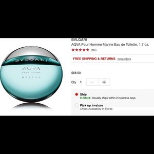 Bvlgari Aqua pour home marine 1.7 oz