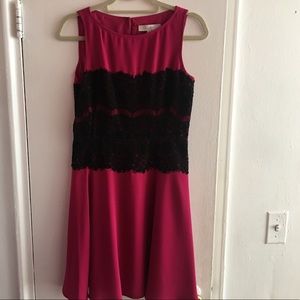 Pink and Black cocktail dress - perfect for fall!