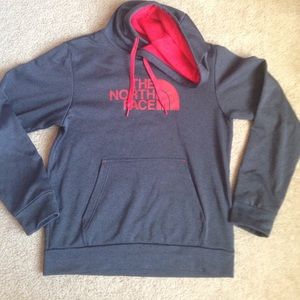 Dark grey the north face hoodie sweatshirt