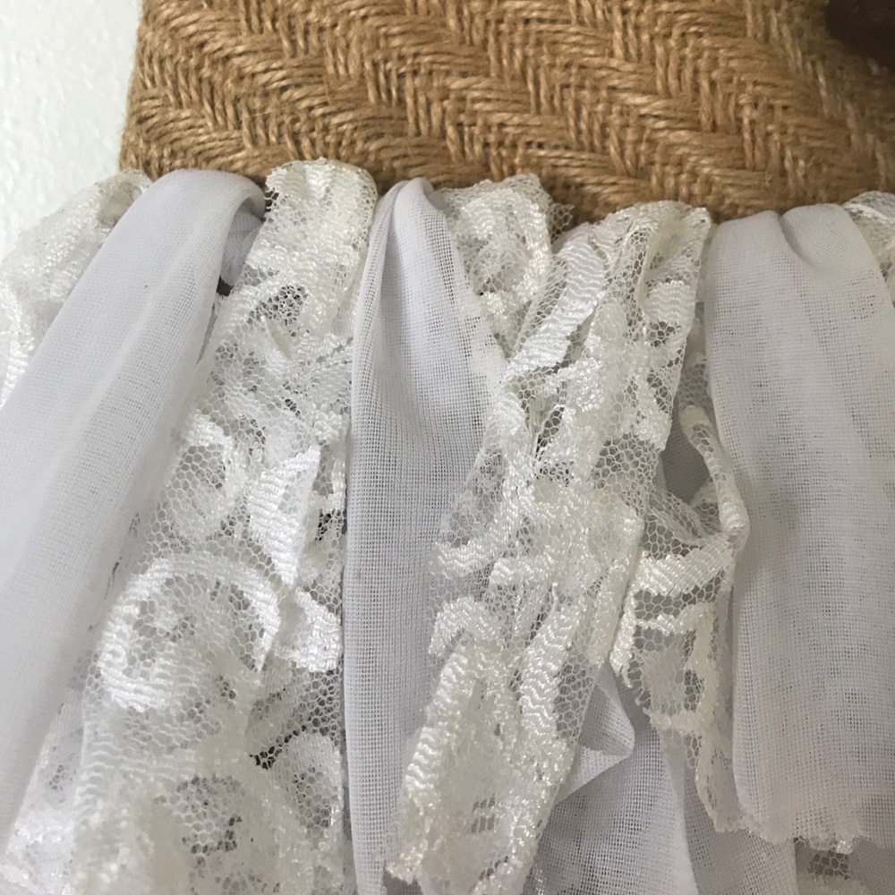 ONE OF A KIND HANDMADE NATURAL BAG. XL. WHITE. - Picture 4 of 8