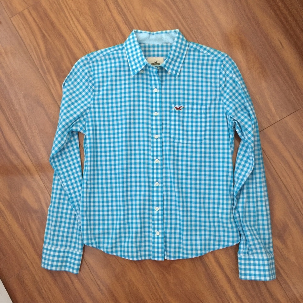 Hollister Plaid Gingham Button Down Shirt