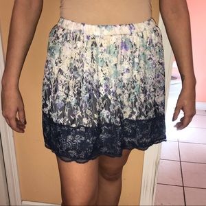Watercolor Lace Skirt