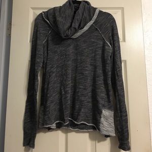 Free People Charcoal Cocoon Cowl Neck Sweater