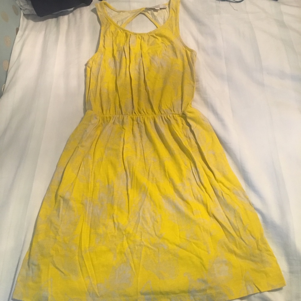 Loft Sz small petite yellow dress