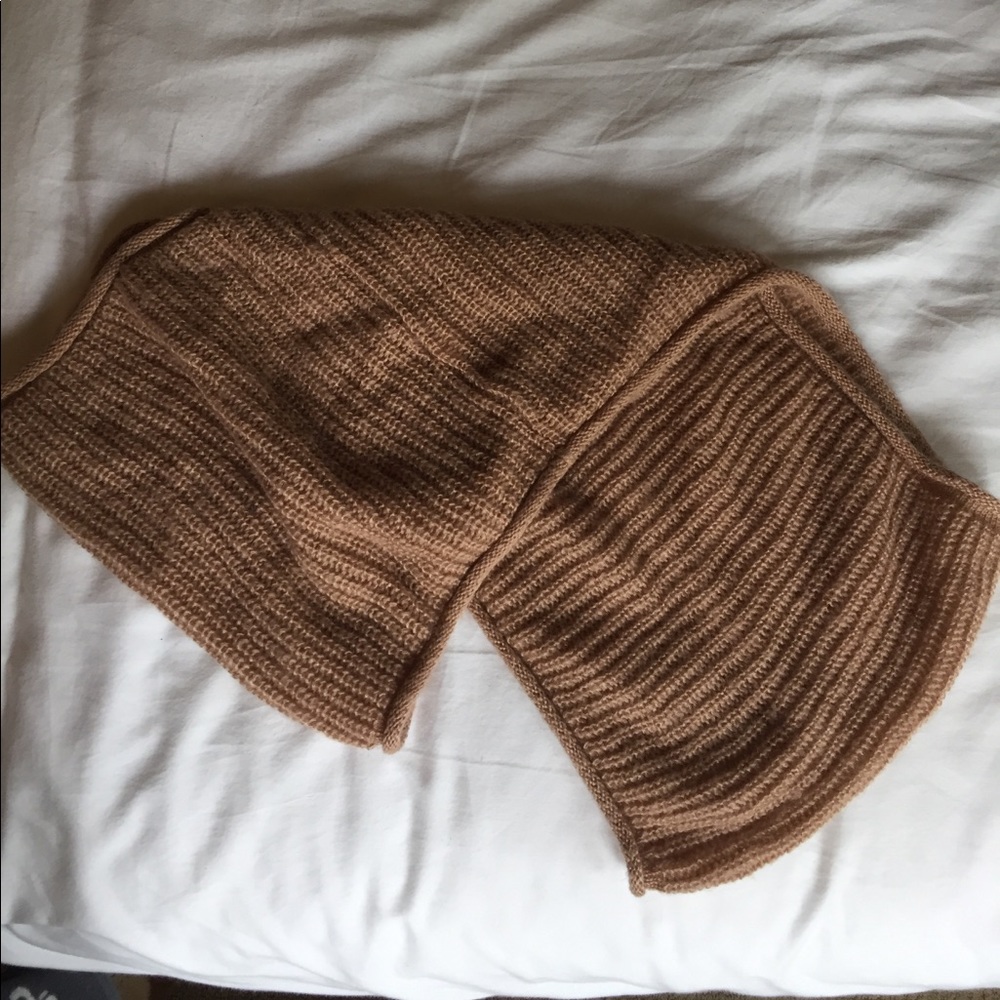 Beige Infinity Knit Scarf