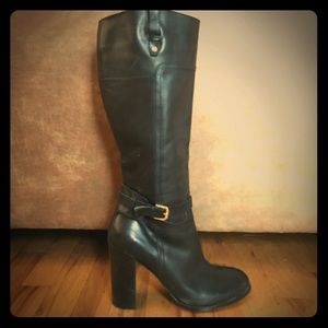 Audrey Brooke Black High Heeled Boots