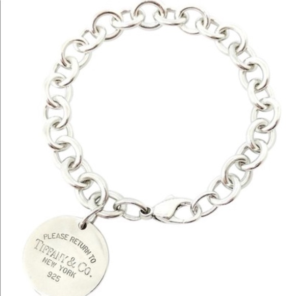 Tiffany & Co. Sterling Silver Round Tag Bracelet - Picture 1 of 7