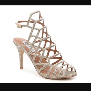 Steve Madden Metallic Caged Heel