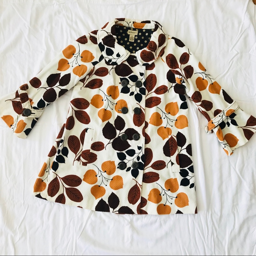Anthro Elevenses Leaf Jacket