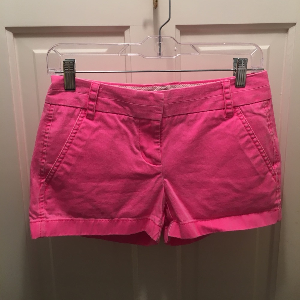 J.Crew 3" chino shorts - hot pink