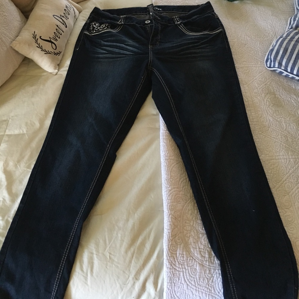 Lane Bryant dark blue skinny jeans NWOT