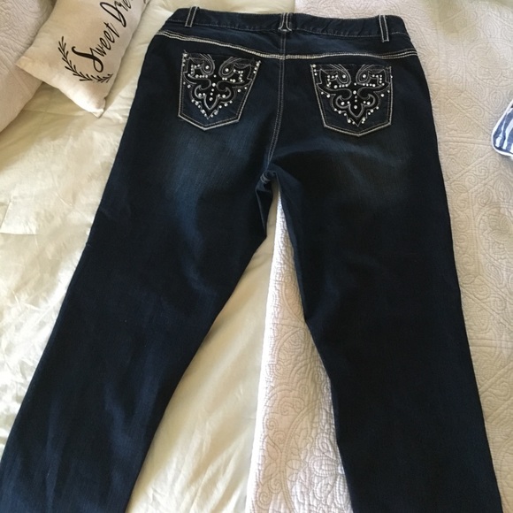 Lane Bryant dark blue skinny jeans NWOT - Picture 2 of 5