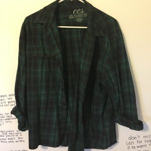 Green and black flannel