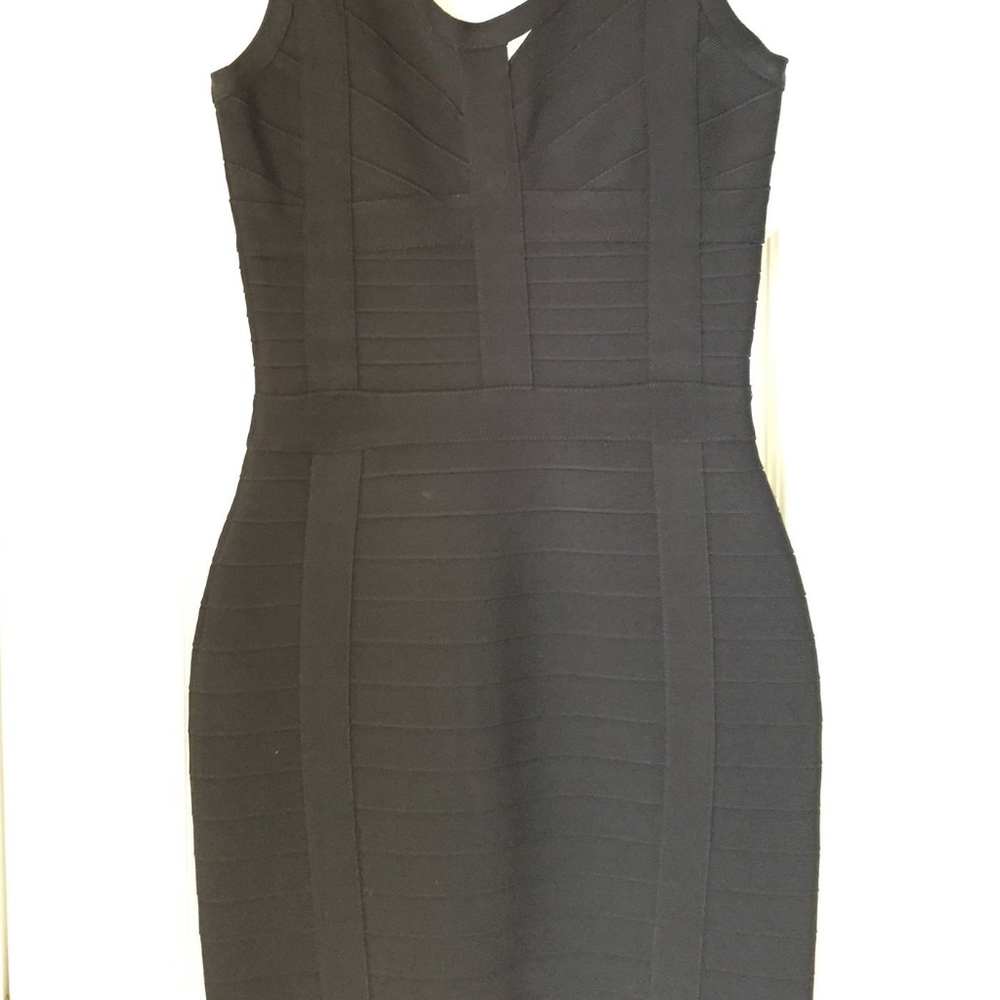 Black celebrity-inspired bandage body con dress M