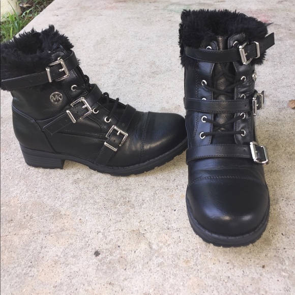 Other - Michael kors black winter boots faux fur
