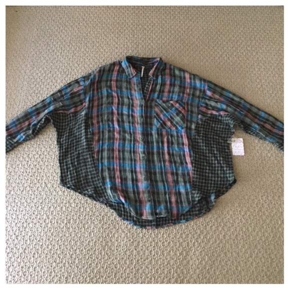 Free People One Of The Guys Oversized Shirt.  NWT. - Picture 7 of 7
