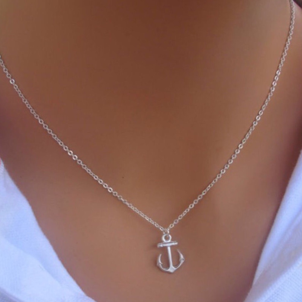 ⚓Silver Nautical Anchor Pendant Necklace