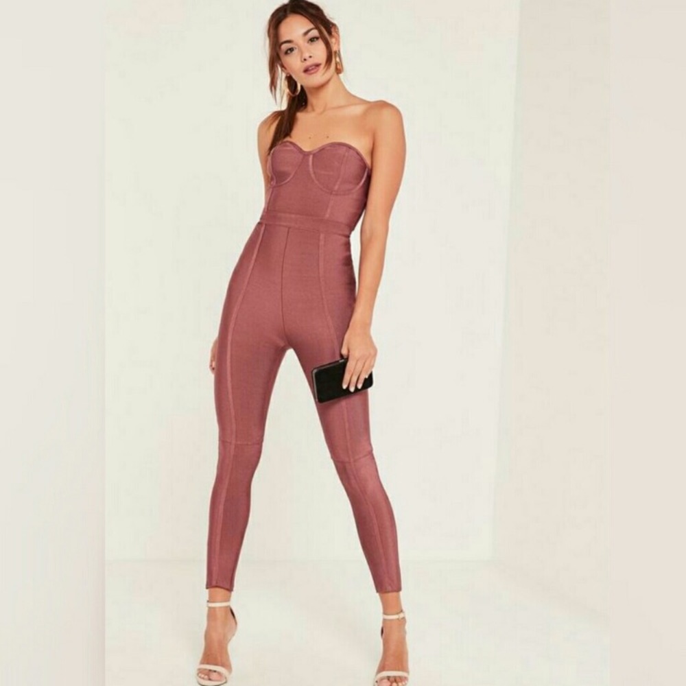 Missguided bandage jumpsuit size 8