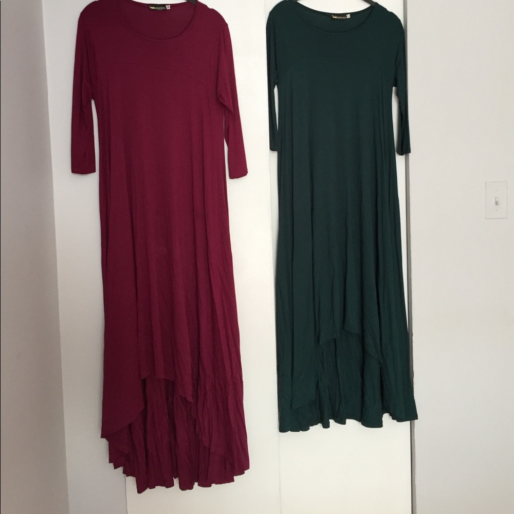 Two very comfortable high low dressess