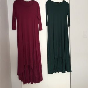 Two very comfortable high low dressess