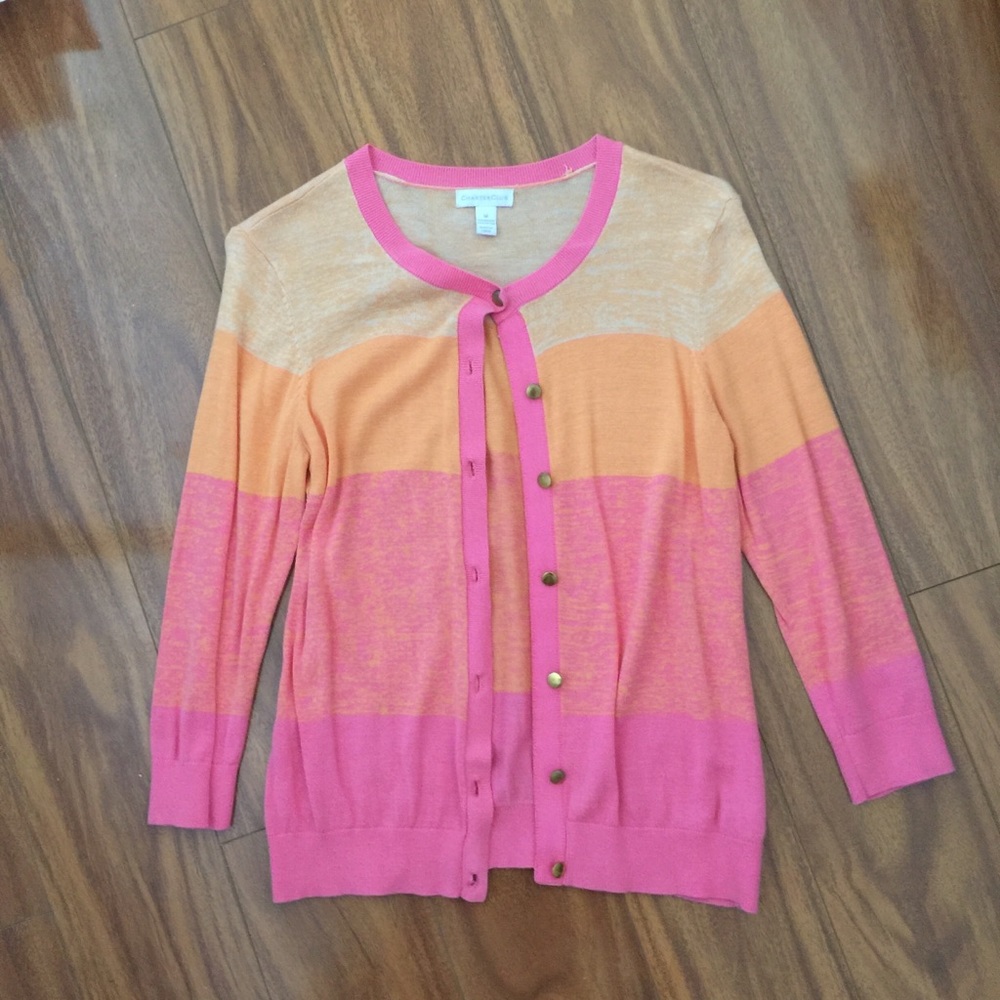 Charter Club Color Block Cardigan