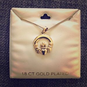 18 Ct. Gold Plated Claddagh Necklace
