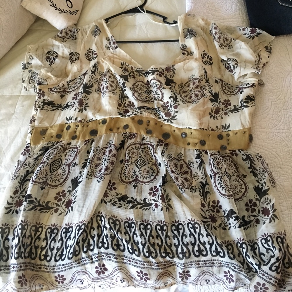 Flowy 7 For All Man Kind Top